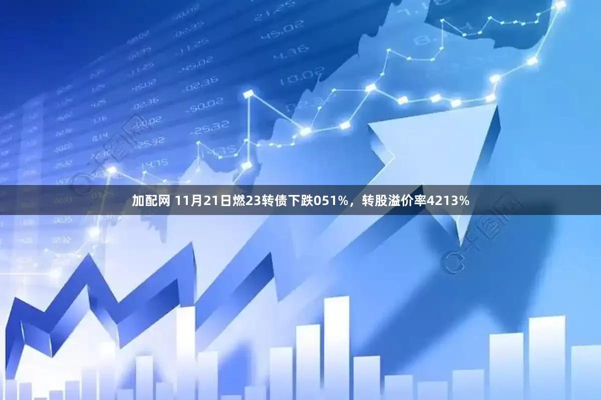 加配网 11月21日燃23转债下跌051%，转股溢价率4213%